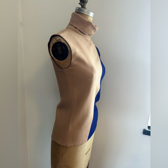 Celine sleeveless turtleneck blouse top 36 S - Picture 8 of 16